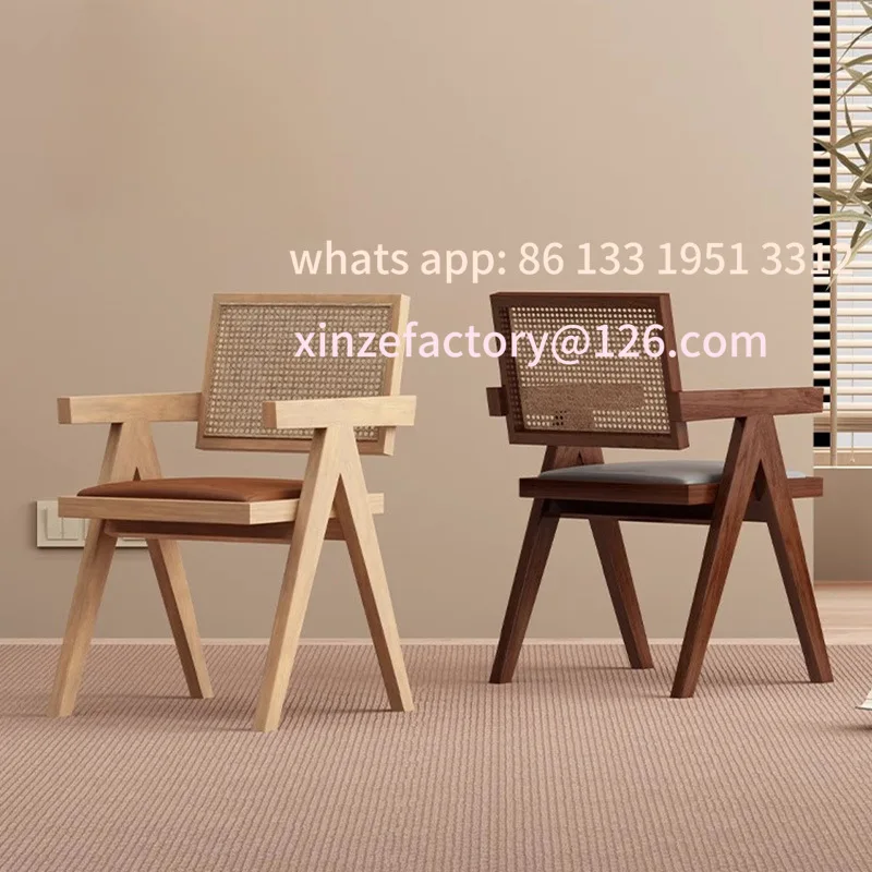 Customizable Solid Wood Dining Chair Home Medieval Chandigarh Chair Wabi Sabi Soft Bag Armrest Back Casual Rattan
Customizable Solid Wood Dining Chair Home Medieval Chandigarh Chair Wabi Sabi Soft Bag Armrest Back Casual Rattan