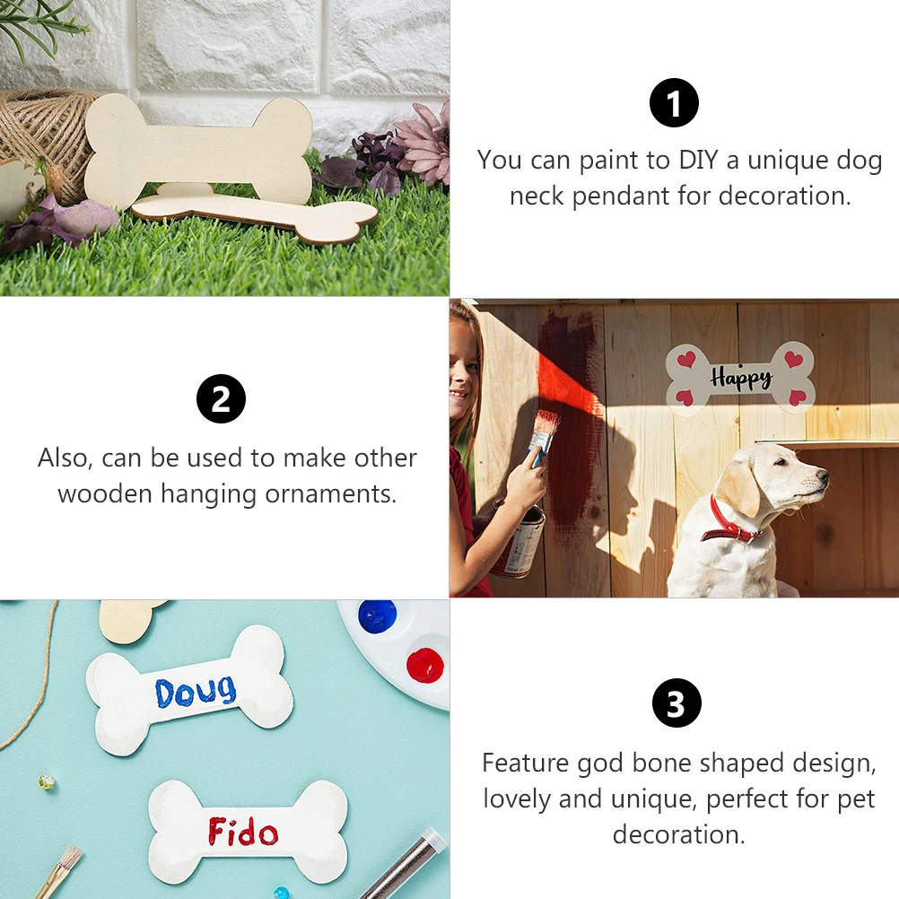 20Pcs DIY Wood Cutouts Unfinished Dog Bone Ornaments Natural Wooden Slices for Handcrafts Home Decor Kids Activities Hanging
20Pcs DIY Wood Cutouts Unfinished Dog Bone Ornaments Natural Wooden Slices for Handcrafts Home Decor Kids Activities Hanging