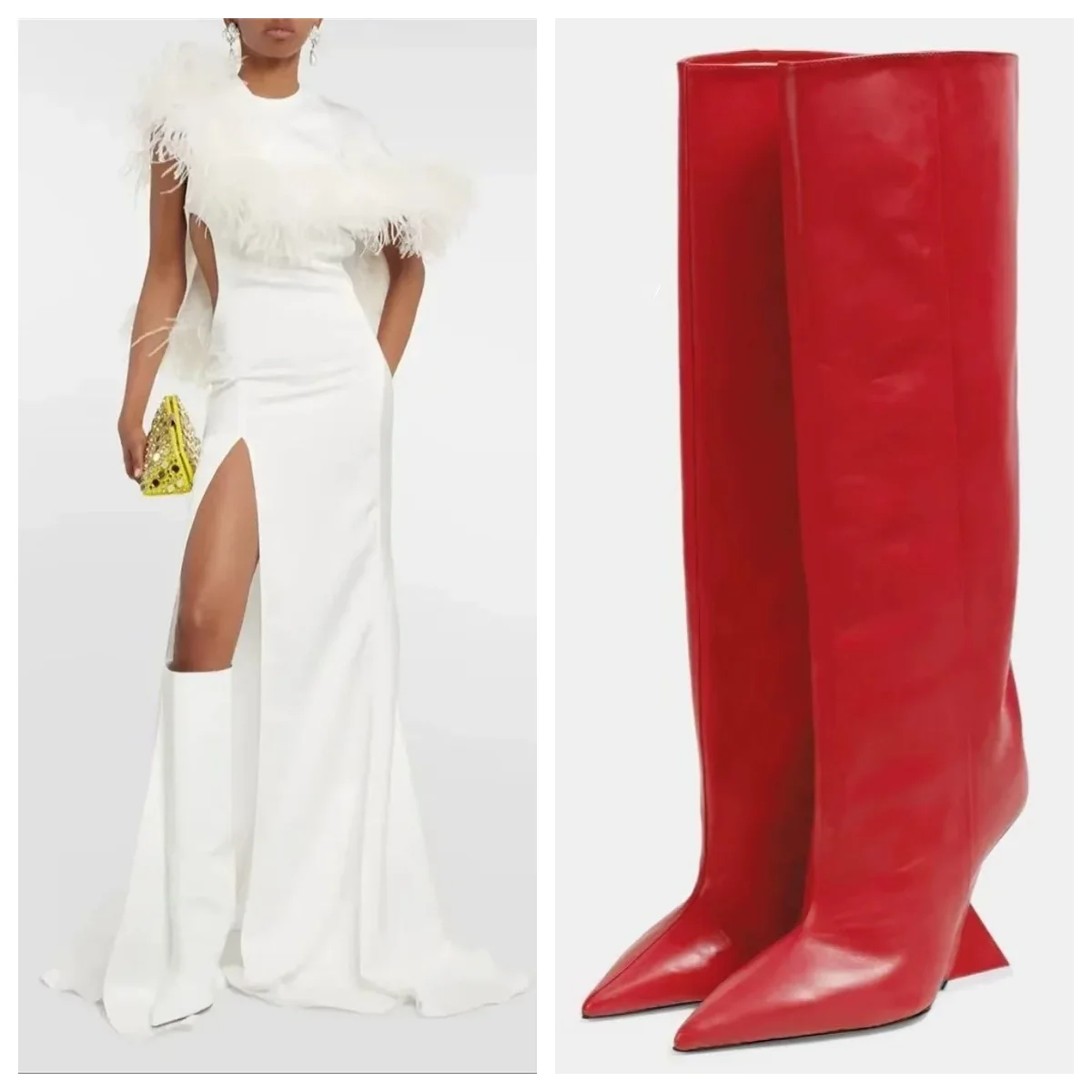 Рыцарские сапоги до колена на высоком каблуке в европейском и американском стиле, женские прогулочные туфли с рукавами для подиума 
Рыцарские сапоги до колена на высоком каблуке в европейском и американском стиле, женские прогулочные туфли с рукавами для подиума