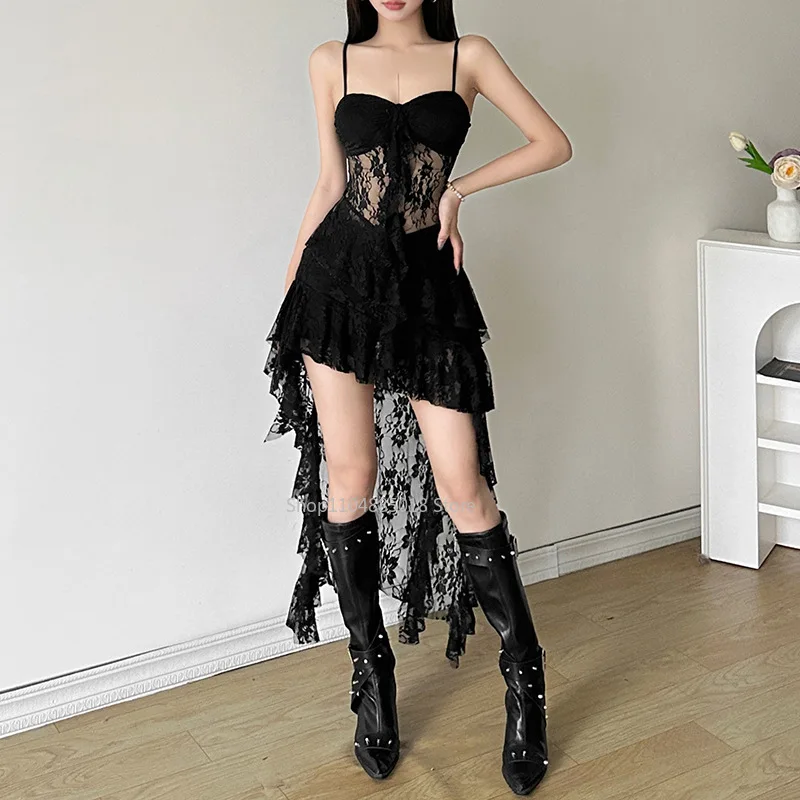 Summer New Women's Solid Color Slim Fit High Waist Fashion Sling Open Back Lace Dress
Summer New Women's Solid Color Slim Fit High Waist Fashion Sling Open Back Lace Dress