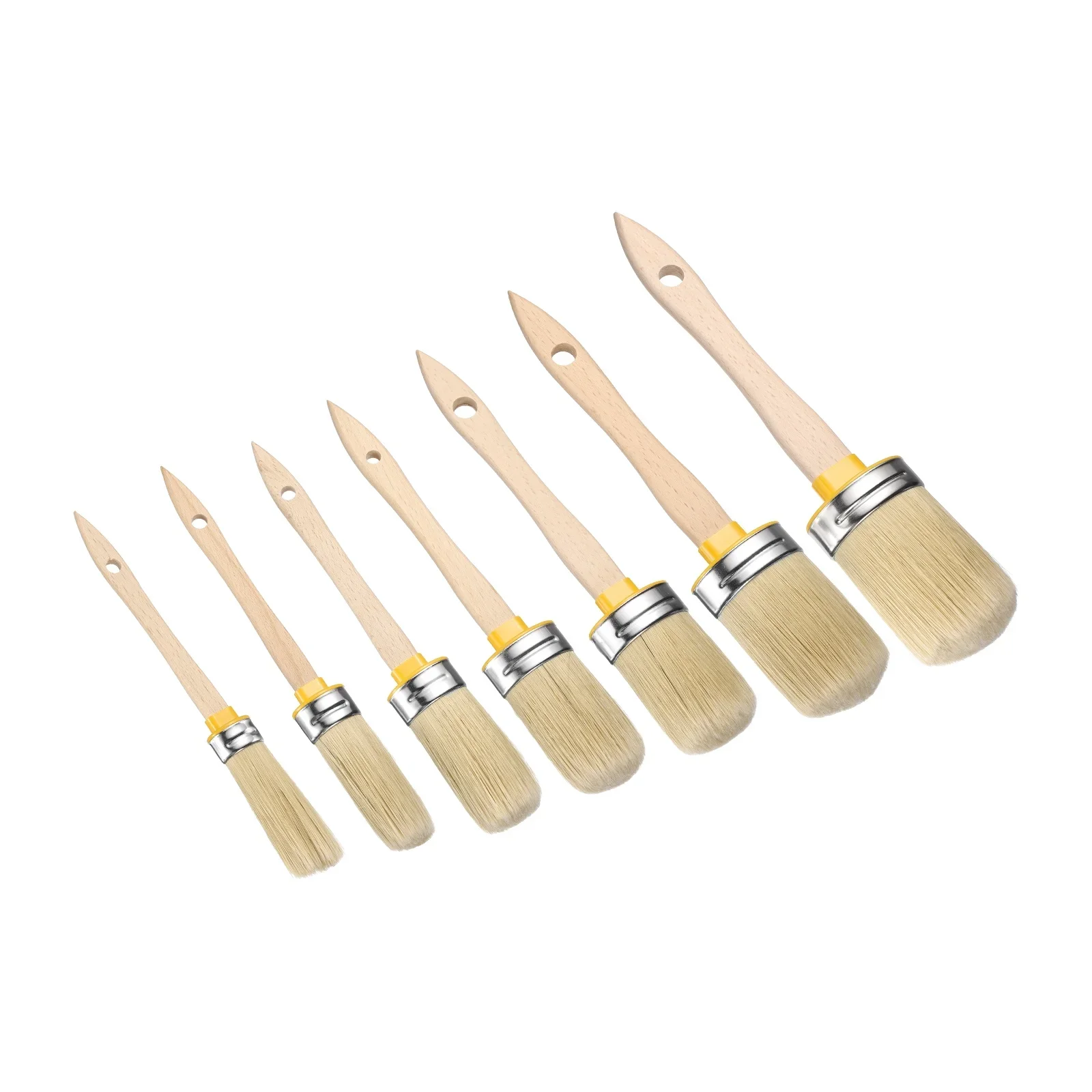 2-7Pcs Wax Paint Brushes Chalk Stencil Brush Oval PET Fiber Bristle with Wood Handle Painting Tool for Furniture DIY Home Decor
2-7Pcs Wax Paint Brushes Chalk Stencil Brush Oval PET Fiber Bristle with Wood Handle Painting Tool for Furniture DIY Home Decor