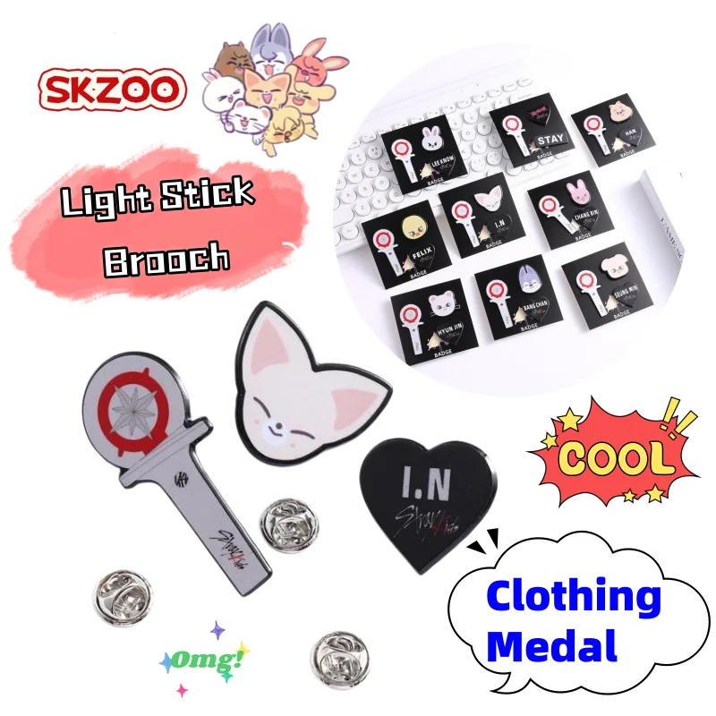 New SKZOO Stray Kids Wolf Chan Dwaekki Jiniret Support Stick Badge Set High-Value Creative Clothes Brooch Bag Medal Decoration
New SKZOO Stray Kids Wolf Chan Dwaekki Jiniret Support Stick Badge Set High-Value Creative Clothes Brooch Bag Medal Decoration
