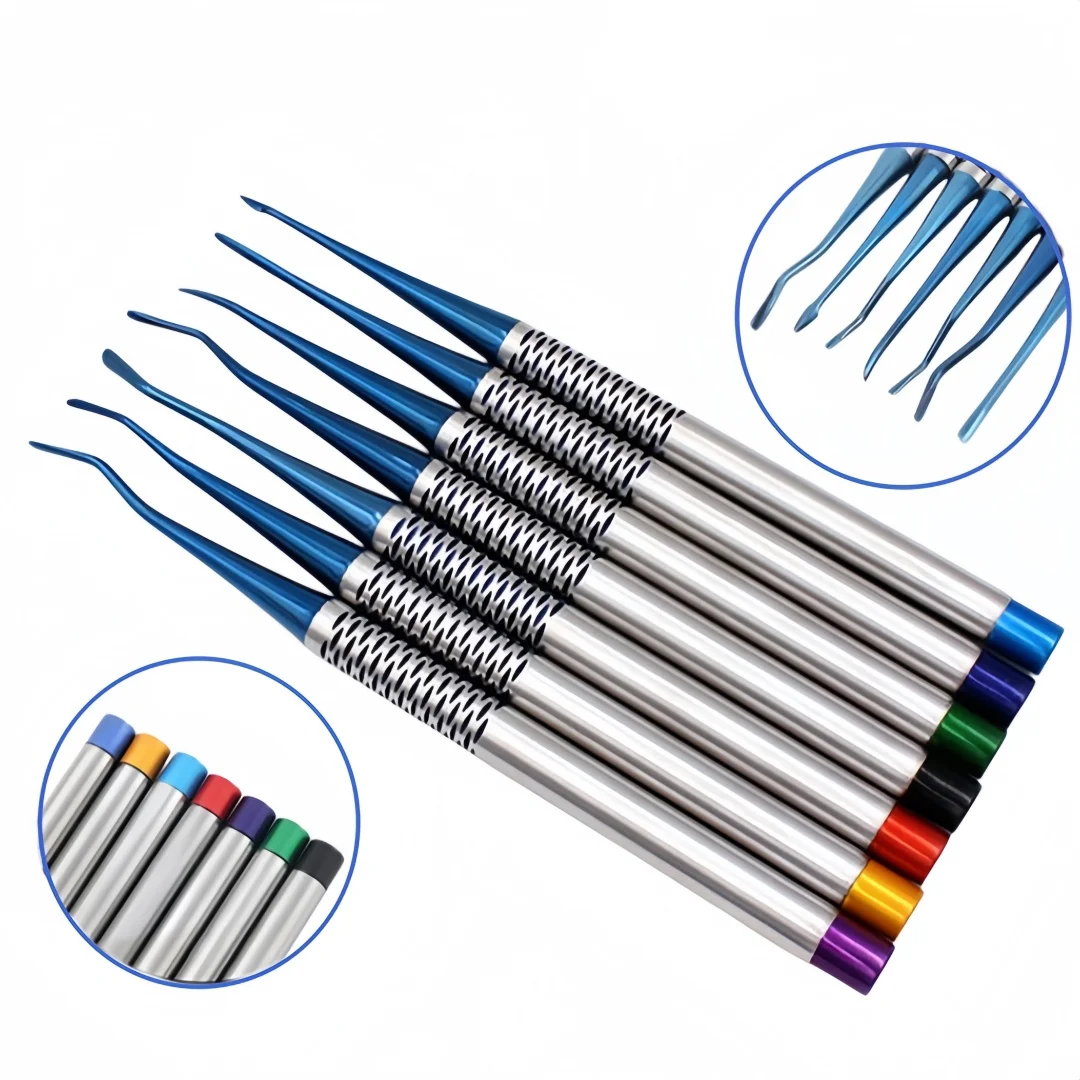 Dental Elevator Steel Titanium Handle Oral Tooth Elevator Dental Extraction Kit Dental Luxating Elevators Implant Instruments
Dental Elevator Steel Titanium Handle Oral Tooth Elevator Dental Extraction Kit Dental Luxating Elevators Implant Instruments