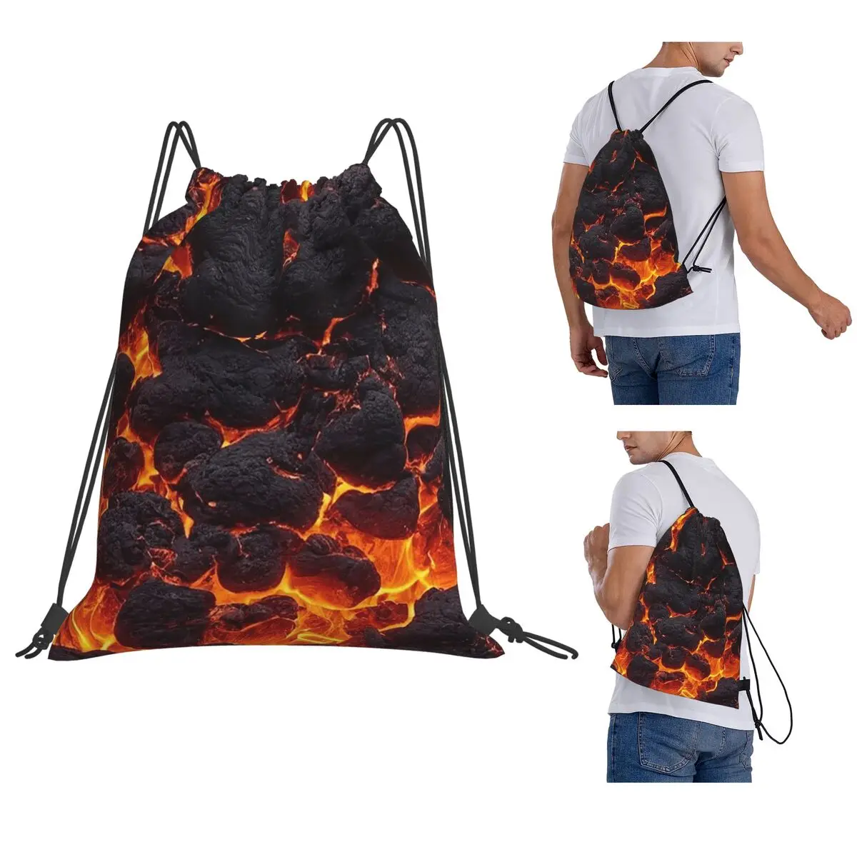 Magma Volcano Lava Fire Backpacks Multi-function Drawstring Bags Sports Bag Book Bags for Man Woman Students
Magma Volcano Lava Fire Backpacks Multi-function Drawstring Bags Sports Bag Book Bags for Man Woman Students