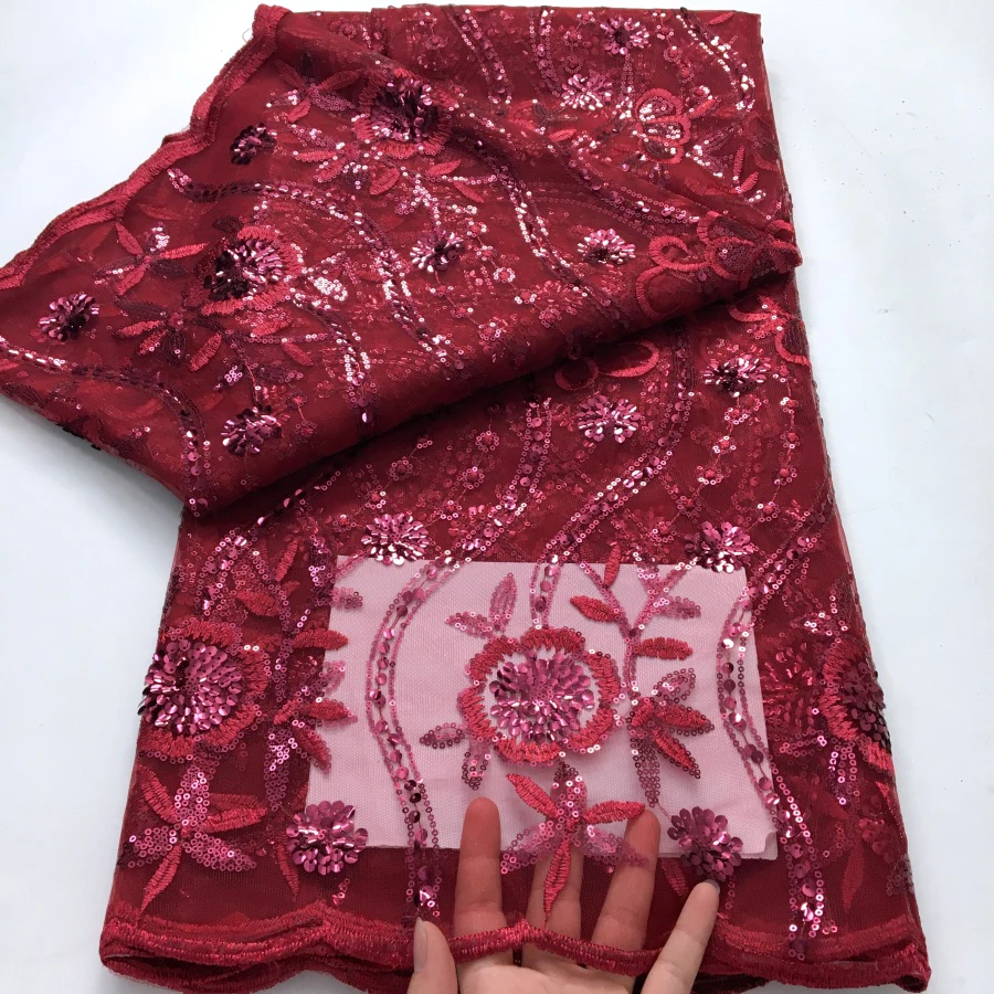Red Sequin African Lcae Fabric 2024 High Quality 2.5Yard French Mesh Tulle Lace Embroidered Fabric Bride Wedding Dress for Women
Red Sequin African Lcae Fabric 2024 High Quality 2.5Yard French Mesh Tulle Lace Embroidered Fabric Bride Wedding Dress for Women