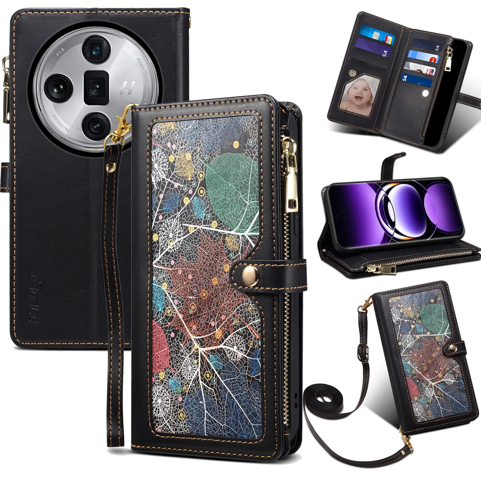Flower pattern Leather Flip Case For OPPO Find X7 ULTRA 5G Wallet Card Slot Holder Mobile Phone Cover With Free Rope
Flower pattern Leather Flip Case For OPPO Find X7 ULTRA 5G Wallet Card Slot Holder Mobile Phone Cover With Free Rope