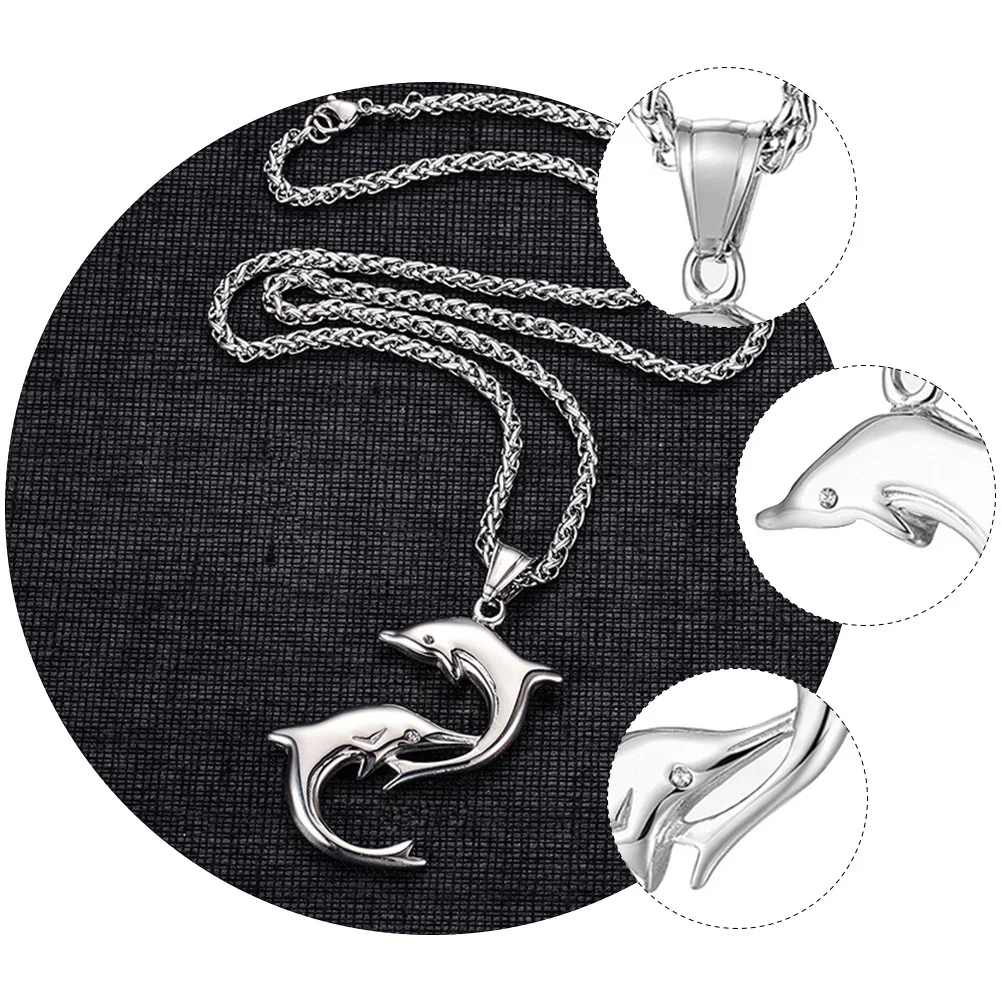 1Pcs Titanium Steel Necklace Men's Dolphin Clavicle Chain Elegant Pendant Fashionable Daily Wear Jewelry Titanium Steel Necklace
1Pcs Titanium Steel Necklace Men's Dolphin Clavicle Chain Elegant Pendant Fashionable Daily Wear Jewelry Titanium Steel Necklace
