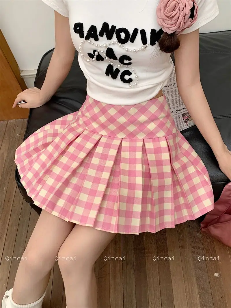 Pink plaid pleated skirt oversized college style high waisted 2024 new short goth wear for women harajuku y2k plaid skirt
Pink plaid pleated skirt oversized college style high waisted 2024 new short goth wear for women harajuku y2k plaid skirt
