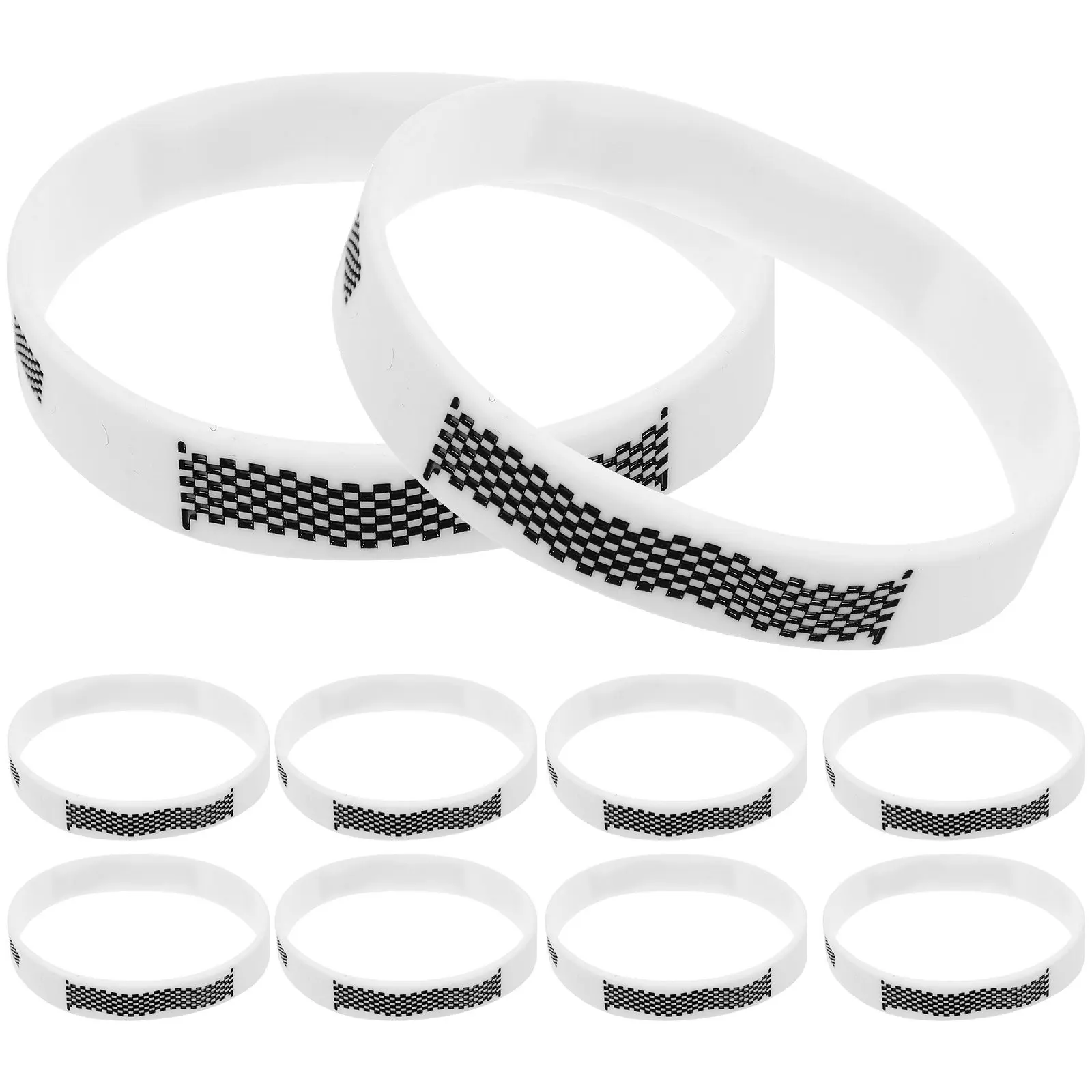 12Pcs Racing Checkered Flag Silicone Wristbands Sports Bracelets Fans Accessories Event Supplies Racing Car Wristbands
12Pcs Racing Checkered Flag Silicone Wristbands Sports Bracelets Fans Accessories Event Supplies Racing Car Wristbands