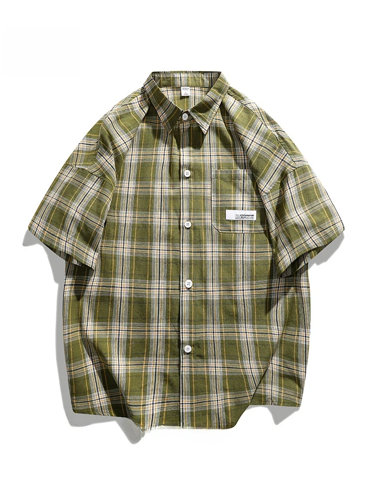 American Retro Plaid ort Sve irt Men's Summer New Trend Loose Casual Versatile irt Jaet Polyester Fiber Youth ular
American Retro Plaid ort Sve irt Men's Summer New Trend Loose Casual Versatile irt Jaet Polyester Fiber Youth ular