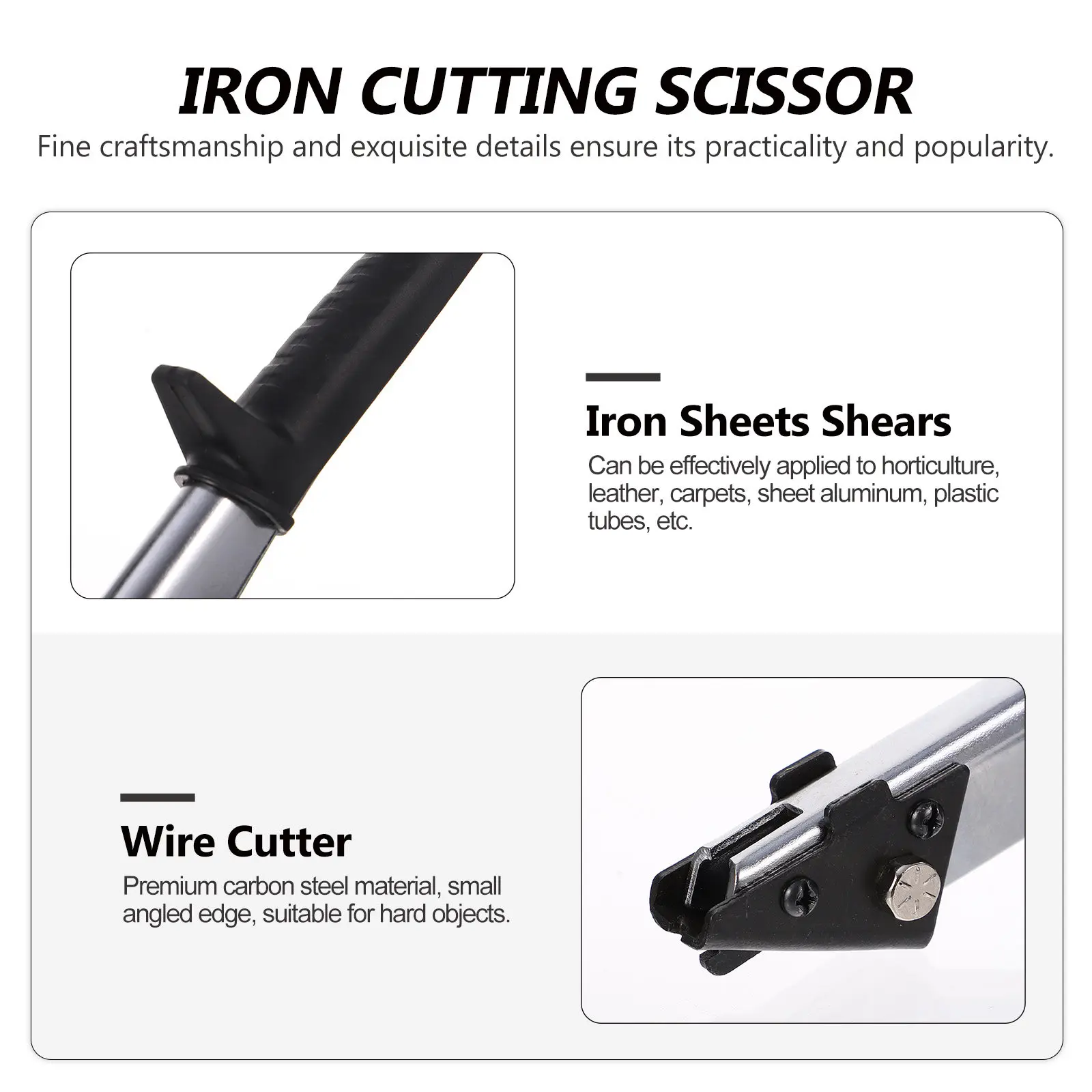 Ножницы для листового металла из углеродистой стали премиум-класса с нескользящей рукояткой, экономящие усилия, для резки алюминиевой сетки и высококачественной стали
Ножницы для листового металла из углеродистой стали премиум-класса с нескользящей рукояткой, экономящие усилия, для резки алюминиевой сетки и высококачественной стали