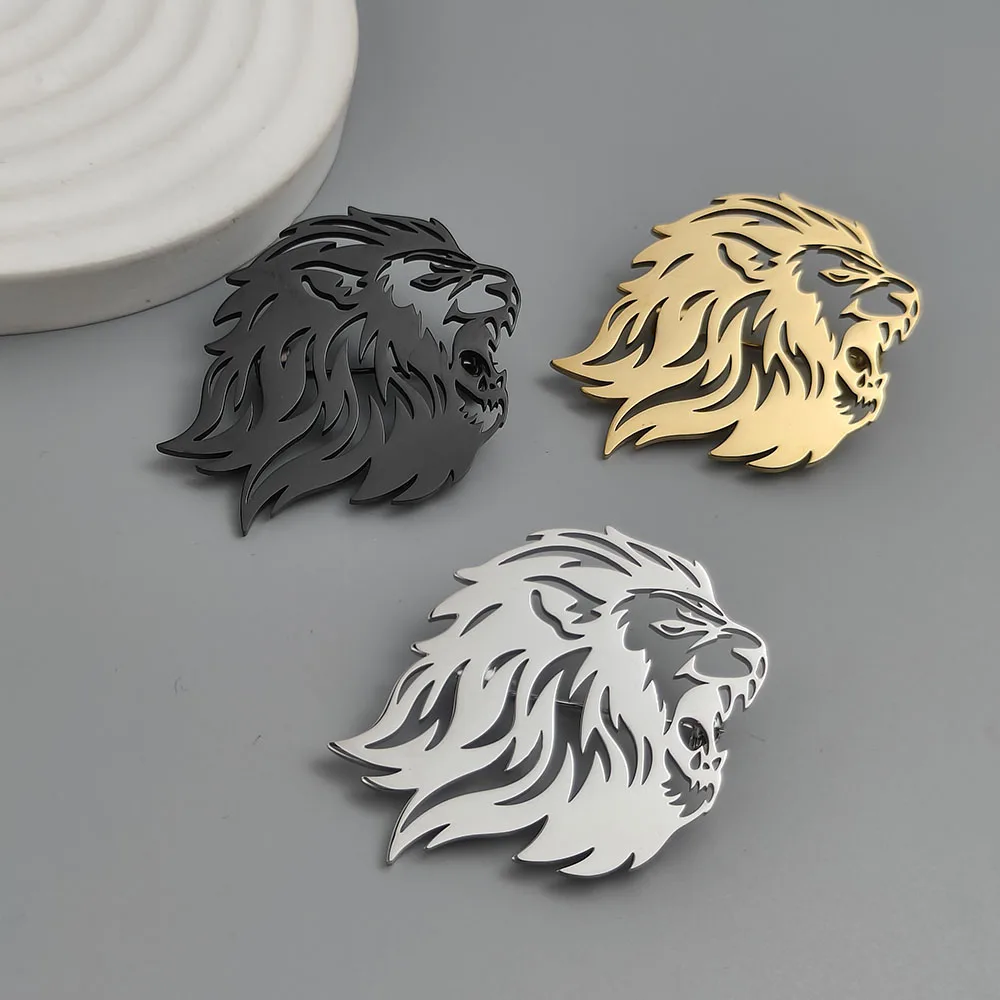 Original design hollow lion stainless steel gold-plated brooch, waterproof and non-fading brooch, men's suit accessories
Original design hollow lion stainless steel gold-plated brooch, waterproof and non-fading brooch, men's suit accessories