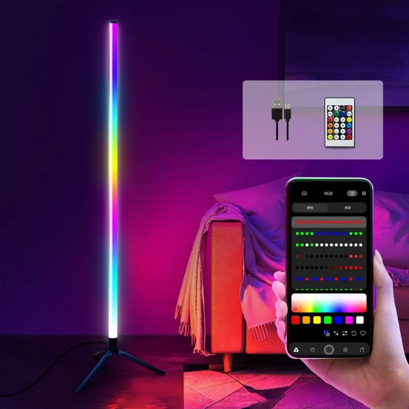 103 см RGB светодиодный торшер, трубки, умный пульт дистанционного управления, современный угловой торшер, синхронизация музыки, стоячая подставка, декоративный светильник
103 см RGB светодиодный торшер, трубки, умный пульт дистанционного управления, современный угловой торшер, синхронизация музыки, стоячая подставка, декоративный светильник