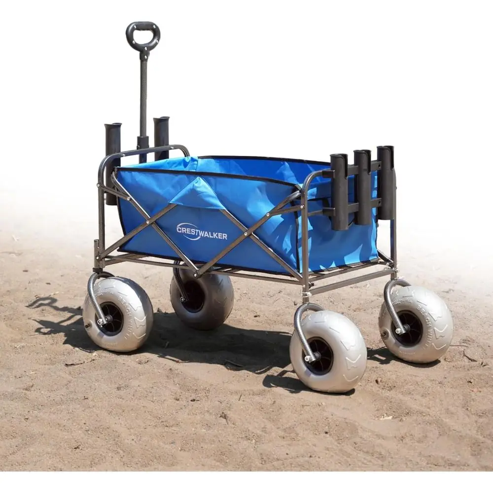 Collapsible Beach Cart with Balloon Tires, Sand-Friendly, 330 lbs Capacity, Pump Included
Collapsible Beach Cart with Balloon Tires, Sand-Friendly, 330 lbs Capacity, Pump Included