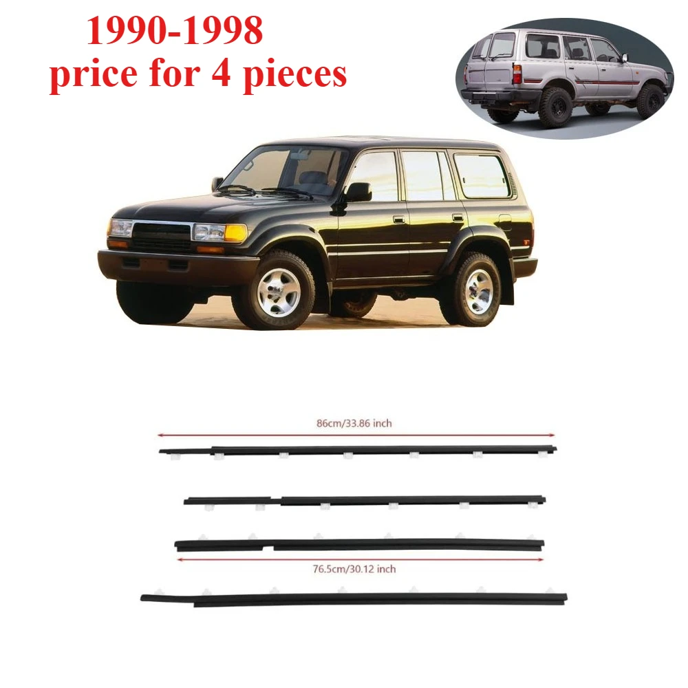 4 Pcs Black Moulding Window Door Belt Seal for Land Cruiser Short 4780mm FJ80 HZJ80 1990-1998 68210-60010 Not Fit Long Model
4 Pcs Black Moulding Window Door Belt Seal for Land Cruiser Short 4780mm FJ80 HZJ80 1990-1998 68210-60010 Not Fit Long Model