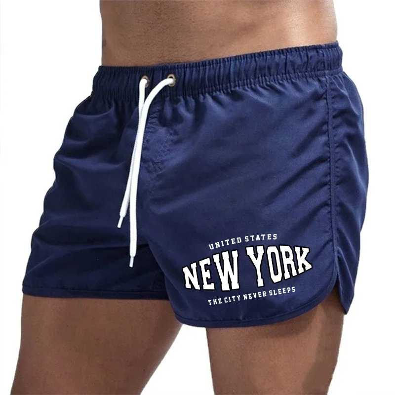 Men's Quick Dry Beach Shorts with New York Logo, Elastic Waist Drawstring Lightweight Swim Trunks for Summer Casual Wear
Men's Quick Dry Beach Shorts with New York Logo, Elastic Waist Drawstring Lightweight Swim Trunks for Summer Casual Wear