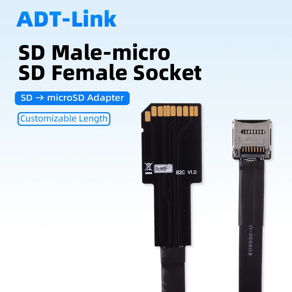 Удлинительный кабель MicroSD TF «папа-мама» SDHC SDXC UHS-I Micro SD High Speed No FPC Card Reader для ROCK Pi 4, GPS-навигатора
Удлинительный кабель MicroSD TF «папа-мама» SDHC SDXC UHS-I Micro SD High Speed No FPC Card Reader для ROCK Pi 4, GPS-навигатора