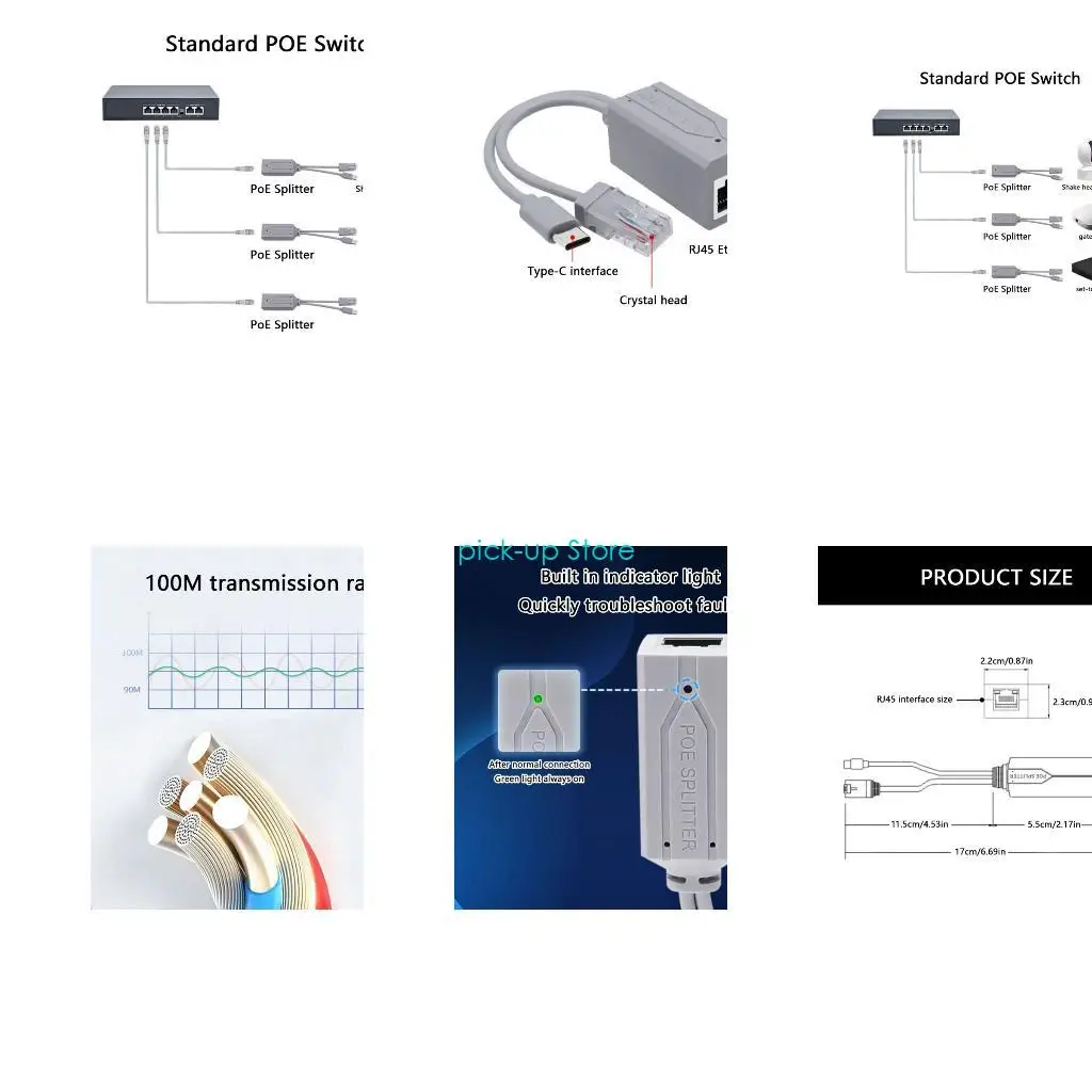 Q5WA USB C Power Over Ethernet Poe Splitter от 48 В до 5 В для легких настроек для установленного верхнего коробки
Q5WA USB C Power Over Ethernet Poe Splitter от 48 В до 5 В для легких настроек для установленного верхнего коробки