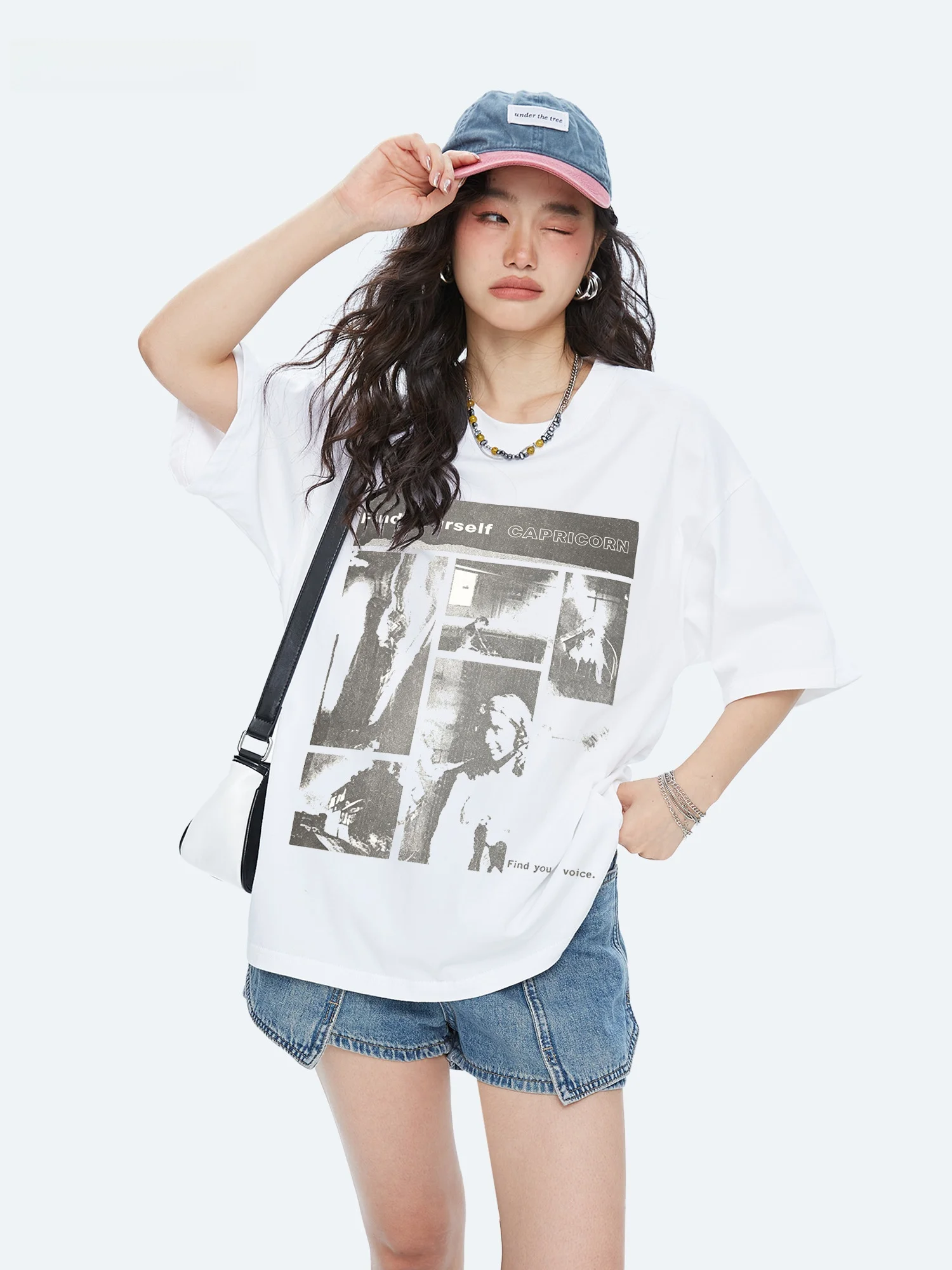 Capricorn Distressed Print Cotton Short Sleeve Women's T-shirt Loose Fit Summer New Style Trendy Brand Street Wear round Neck
Capricorn Distressed Print Cotton Short Sleeve Women's T-shirt Loose Fit Summer New Style Trendy Brand Street Wear round Neck