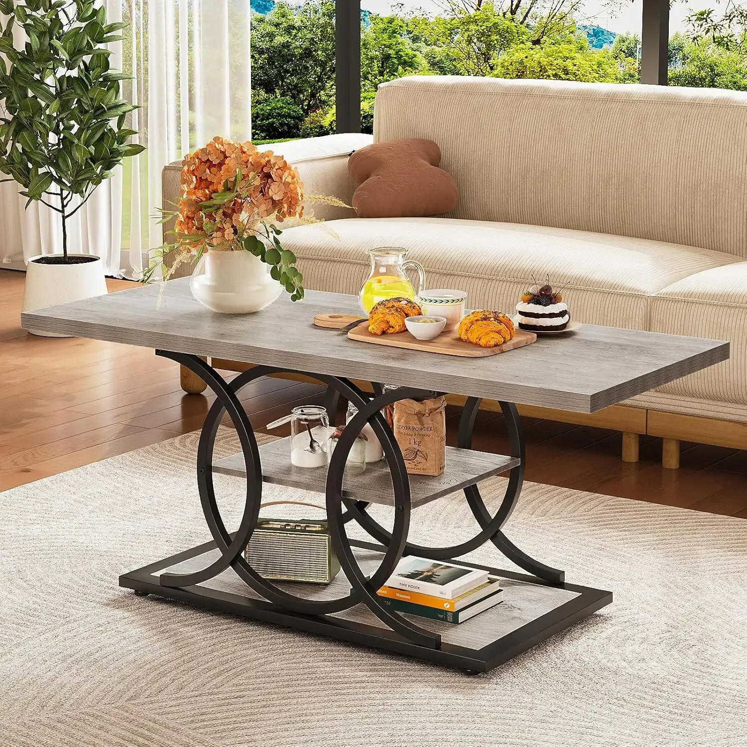 Rustic Gray Coffee Table With Storage Farmhouse 3 Tier Center Living Room Table For Office Bedroom
Rustic Gray Coffee Table With Storage Farmhouse 3 Tier Center Living Room Table For Office Bedroom