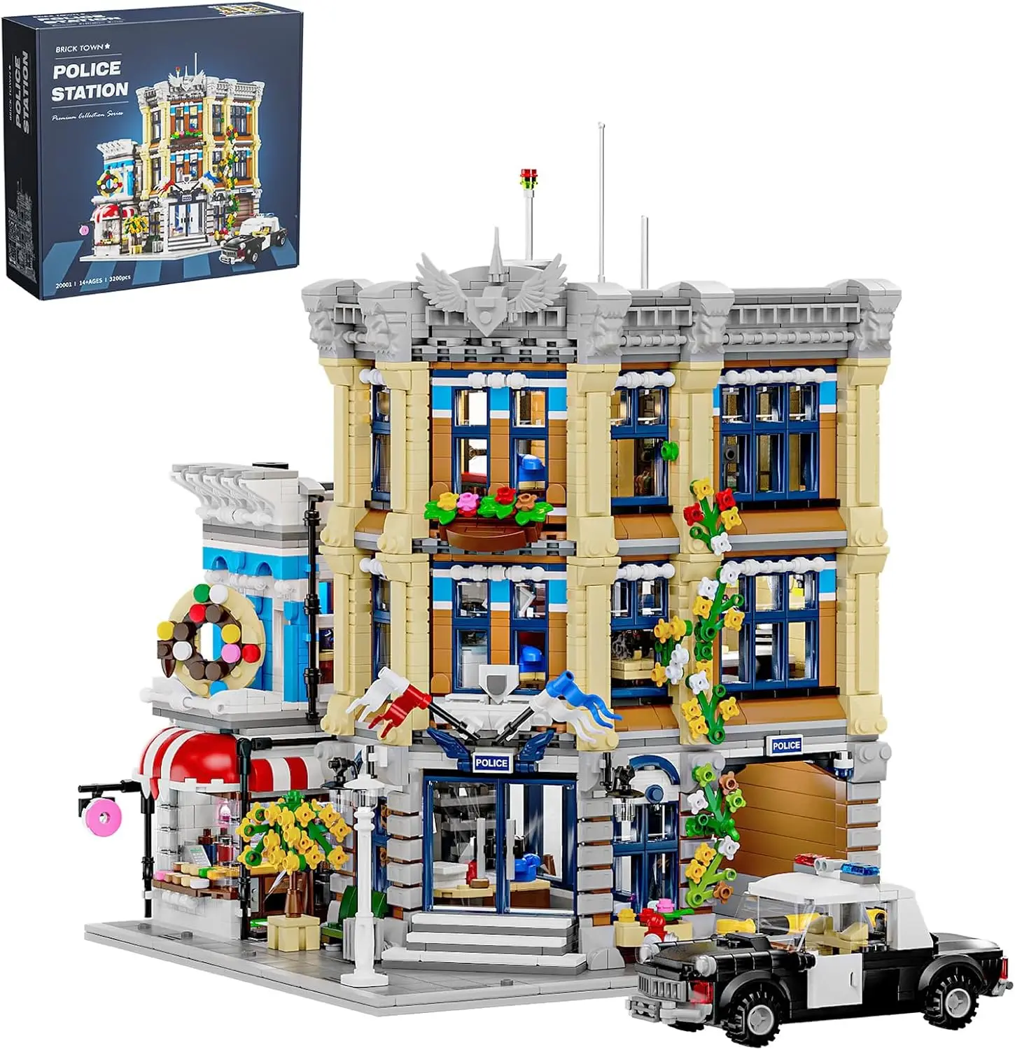 Modular Building Blocks Set for Adults and Teens - 3-Level City Police Station Architecture Model with 2967 Pieces, Collectible Display Toy
Modular Building Blocks Set for Adults and Teens - 3-Level City Police Station Architecture Model with 2967 Pieces, Collectible Display Toy