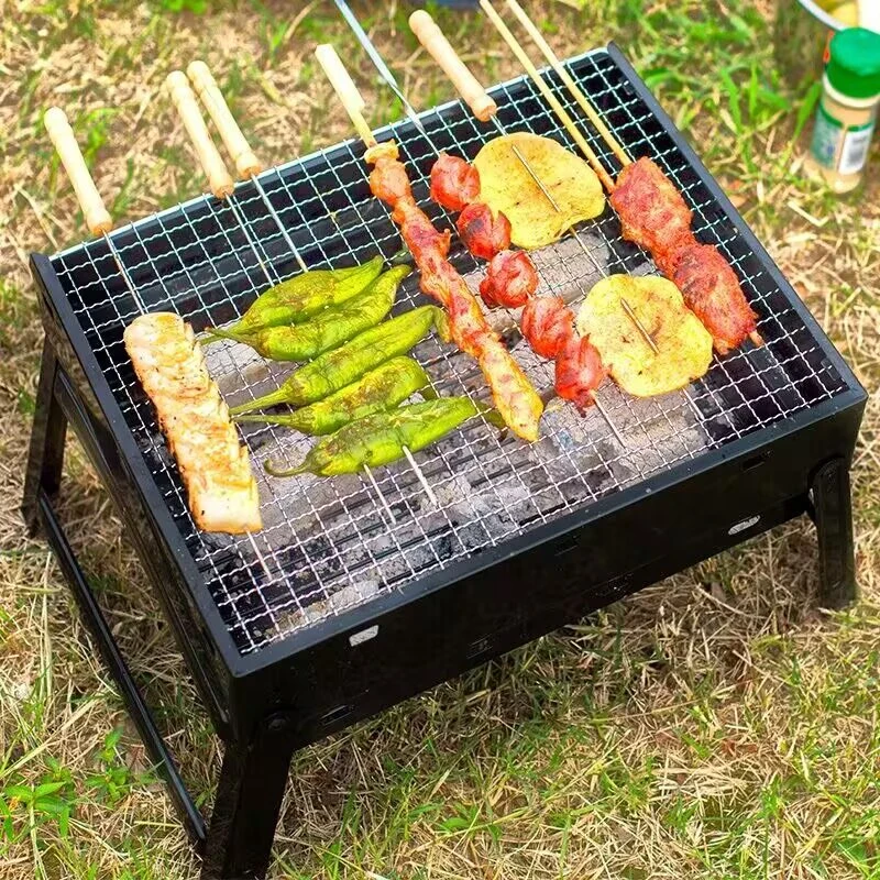 Stainless Steel Grill Outdoor Portable Charcoal Thickened Barbecue Household Small One-second Folding Carbon Baking Skewer Oven
Stainless Steel Grill Outdoor Portable Charcoal Thickened Barbecue Household Small One-second Folding Carbon Baking Skewer Oven