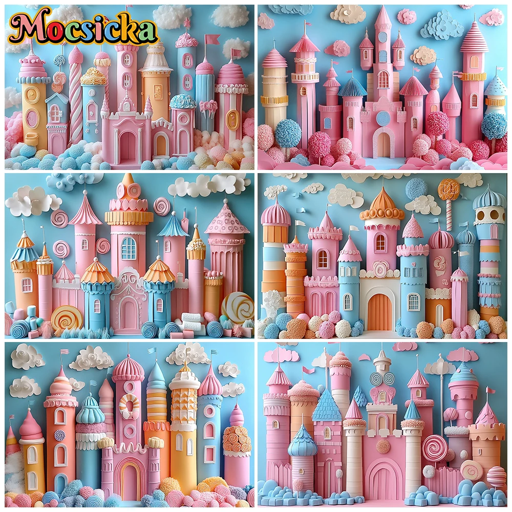 Mocsicka Colorful Castle Photography Wall Backgrounds Cake Crush Birthday Decors Children Portrait Photo Backdrops Studio Banner
Mocsicka Colorful Castle Photography Wall Backgrounds Cake Crush Birthday Decors Children Portrait Photo Backdrops Studio Banner