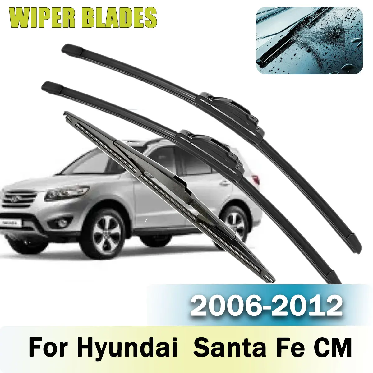 Car Front Rear Wiper Blades Brushes Set 3PCS For Hyundai Santa Fe CM 2006-2012 Accessories Window Windscreen Windshield
Car Front Rear Wiper Blades Brushes Set 3PCS For Hyundai Santa Fe CM 2006-2012 Accessories Window Windscreen Windshield