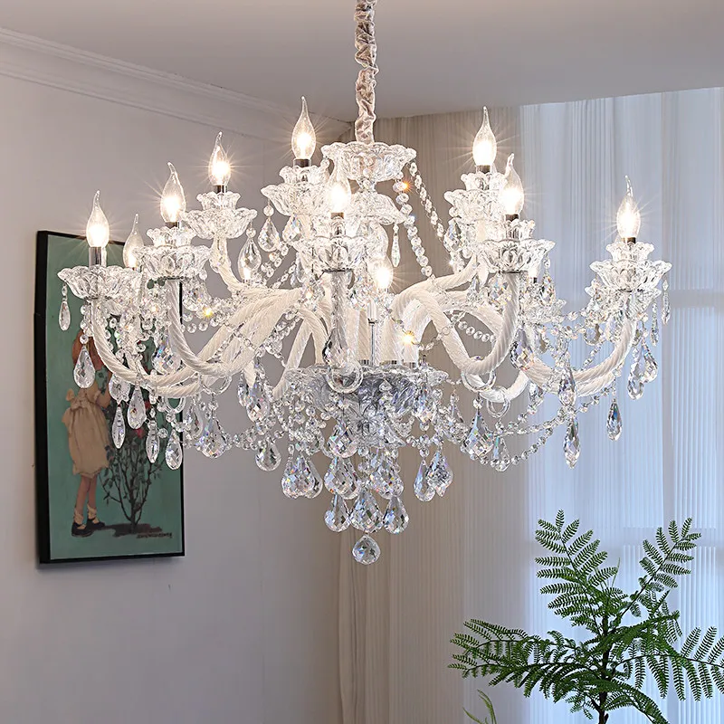 2026 French Style Clear Crystal Ceiling Pendant Lights Led, Room Decoration Living Room Transparent Glass 12 Lights for Bedroom
2026 French Style Clear Crystal Ceiling Pendant Lights Led, Room Decoration Living Room Transparent Glass 12 Lights for Bedroom