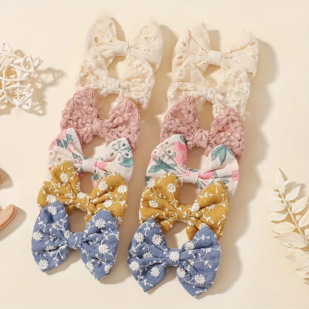 LOVEKIKI 12pcs Embroidered Bows Hair Clips Girls Cute Cotton Bowknot Hairpins Barrettes Headwear Boutique Kids Hair Accessories
LOVEKIKI 12pcs Embroidered Bows Hair Clips Girls Cute Cotton Bowknot Hairpins Barrettes Headwear Boutique Kids Hair Accessories