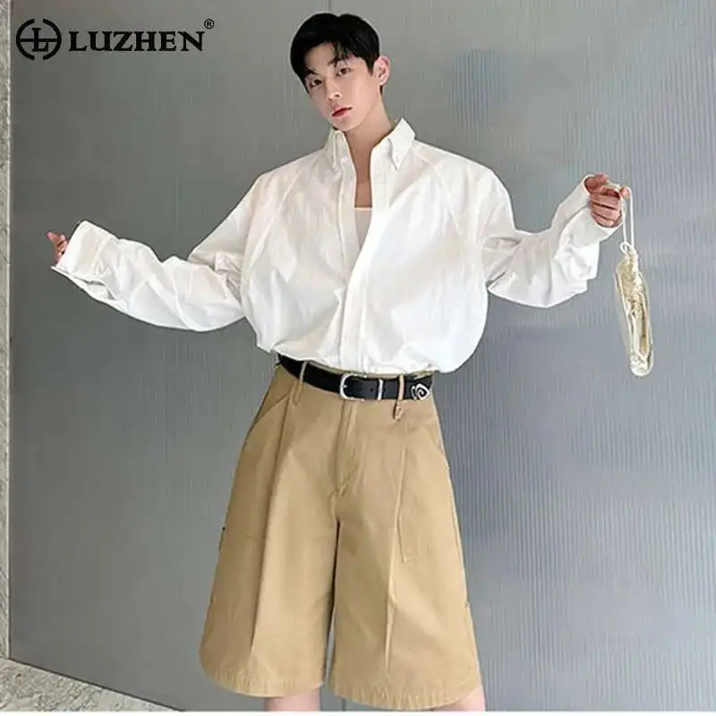 LUZHEN стильные однотонные элегантные свободные повседневные рубашки мужские модные оригинальные повседневные топы с длинными рукавами мужская социальная одежда LZ7734
LUZHEN стильные однотонные элегантные свободные повседневные рубашки мужские модные оригинальные повседневные топы с длинными рукавами мужская социальная одежда LZ7734