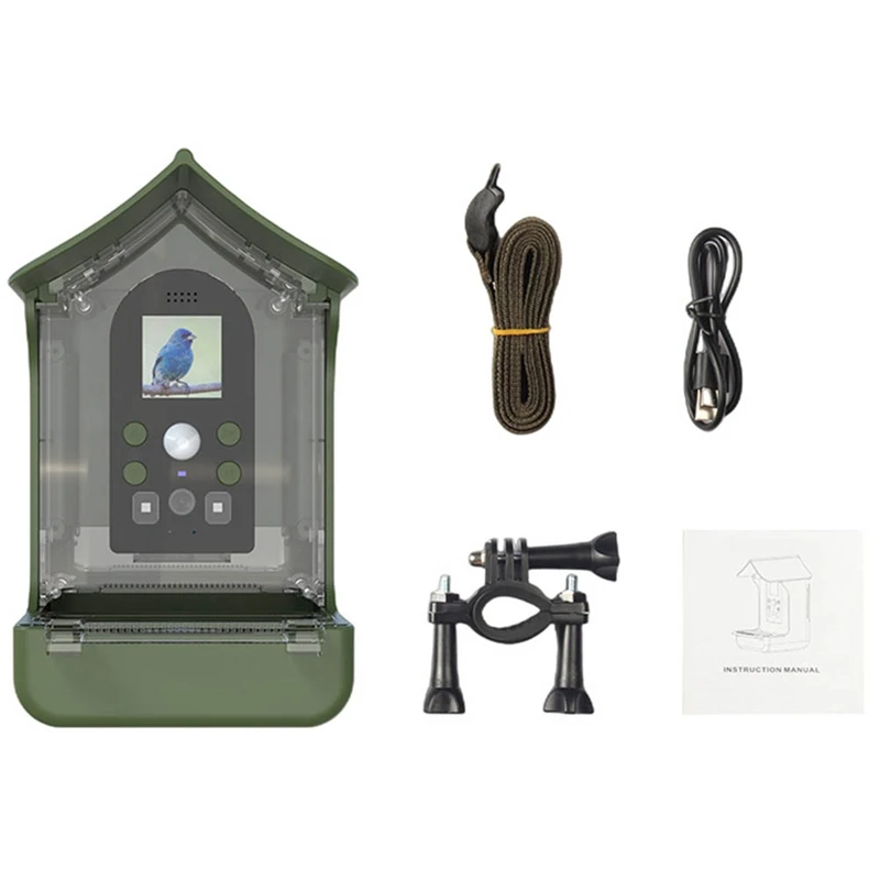 Smart Bird Feeder ABS Bird Feeder Birdwatching Camera Tray Motion Detection Bird House Solar Bird Feeder Type Feeder Outdoors
Smart Bird Feeder ABS Bird Feeder Birdwatching Camera Tray Motion Detection Bird House Solar Bird Feeder Type Feeder Outdoors