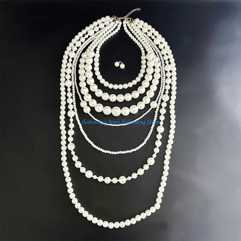 573B Versatile 7 Row Gradient Imitation Pearls Jewelry Set Evening Wear Stone Accessories For Office Dating Or Photoshoot
573B Versatile 7 Row Gradient Imitation Pearls Jewelry Set Evening Wear Stone Accessories For Office Dating Or Photoshoot