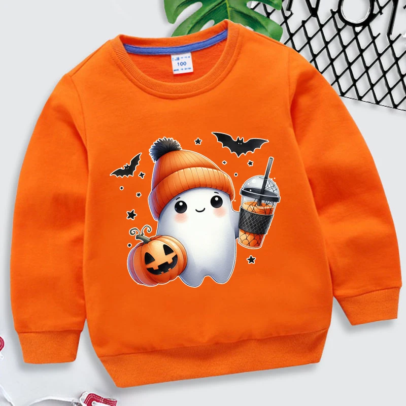 Halloween Ghost Pumpkin Bat Print Sweatshirt For Chidlren Cute Casual Round Neck Graphic Kids Boys Girls Sweatshirt
Halloween Ghost Pumpkin Bat Print Sweatshirt For Chidlren Cute Casual Round Neck Graphic Kids Boys Girls Sweatshirt