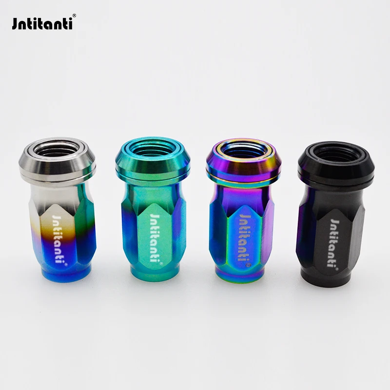 Jntitanti High quality Gr5 titanium wheel rim lug nut screw open and close end M14x1.5x45mm with free cone washer
Jntitanti High quality Gr5 titanium wheel rim lug nut screw open and close end M14x1.5x45mm with free cone washer
