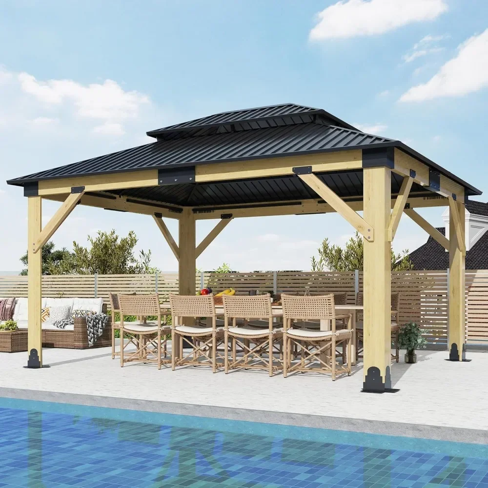 13'x15 'Terrace - Galvanized steel terrace with double ventilated roof, heavy-duty cedar wood terrace for garden use
13'x15 'Terrace - Galvanized steel terrace with double ventilated roof, heavy-duty cedar wood terrace for garden use