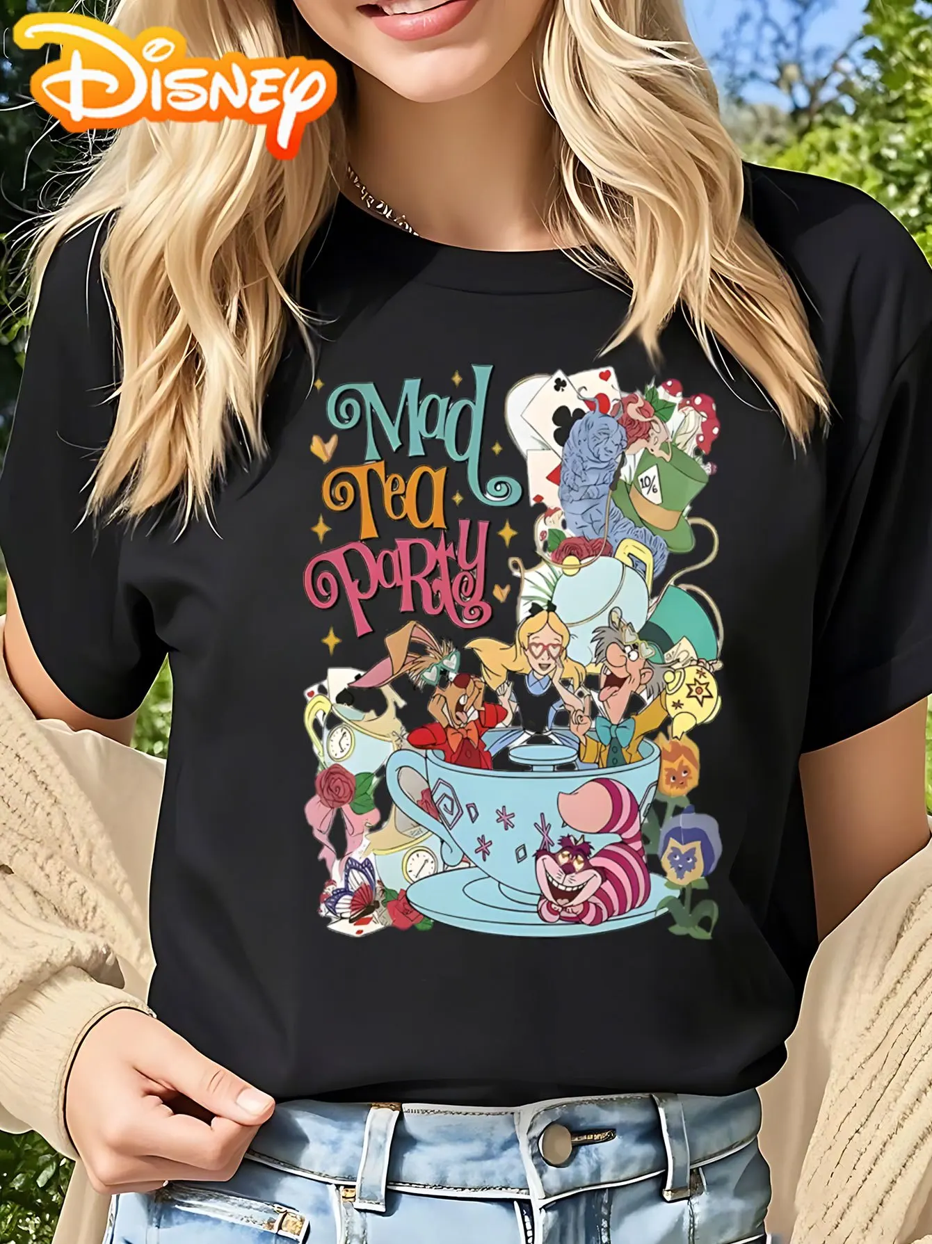 Disney Women'S Mad Tea Party Graphic T-Shirt - Casual Short Sleeve Summer Top, Machine Washable Tee for Disney Fans
Disney Women'S Mad Tea Party Graphic T-Shirt - Casual Short Sleeve Summer Top, Machine Washable Tee for Disney Fans