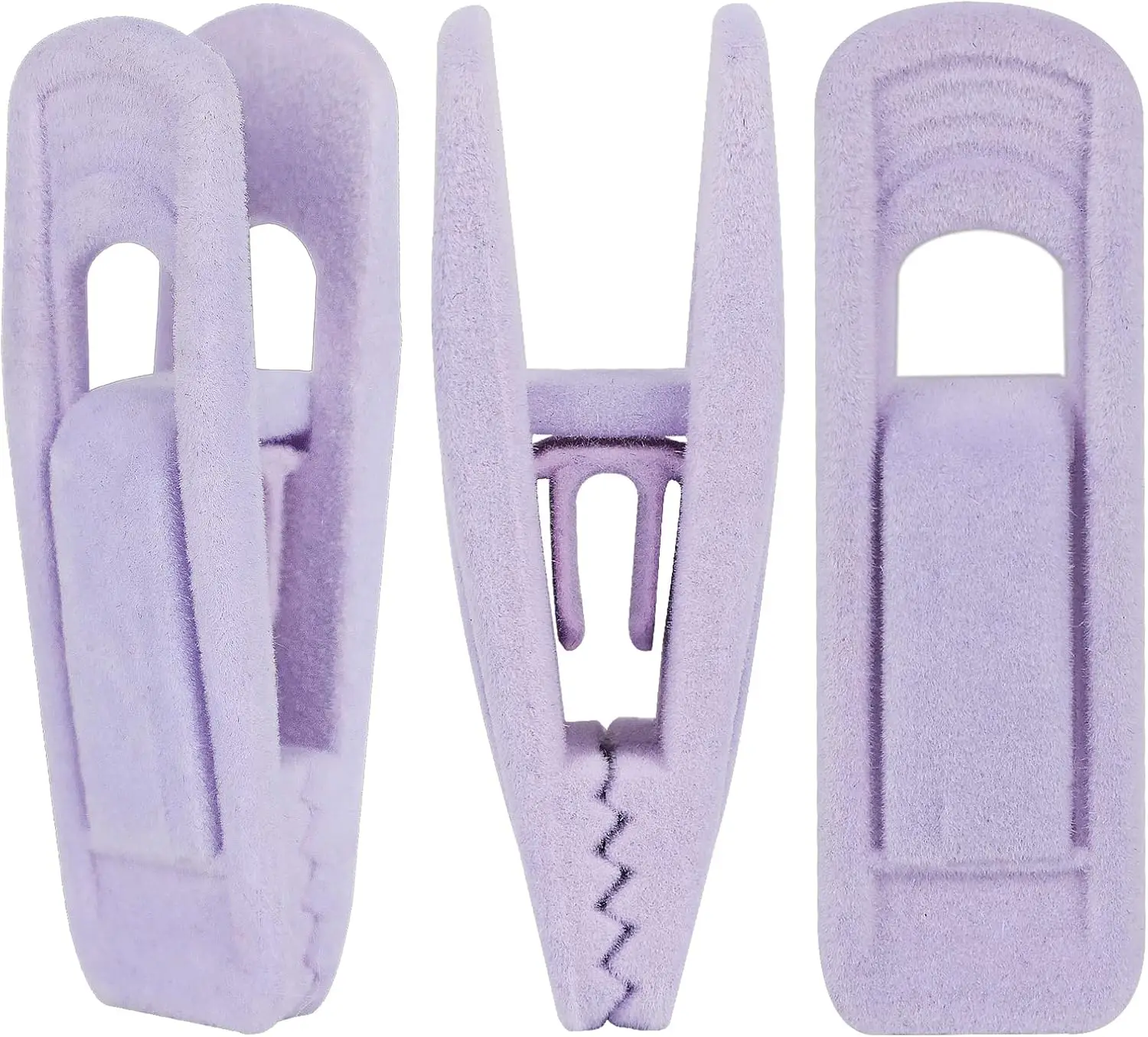 24Pcs Velvet Hanger Clips, Strong Grip for Skirts & Pants, Large Opening, Light Purple
24Pcs Velvet Hanger Clips, Strong Grip for Skirts & Pants, Large Opening, Light Purple