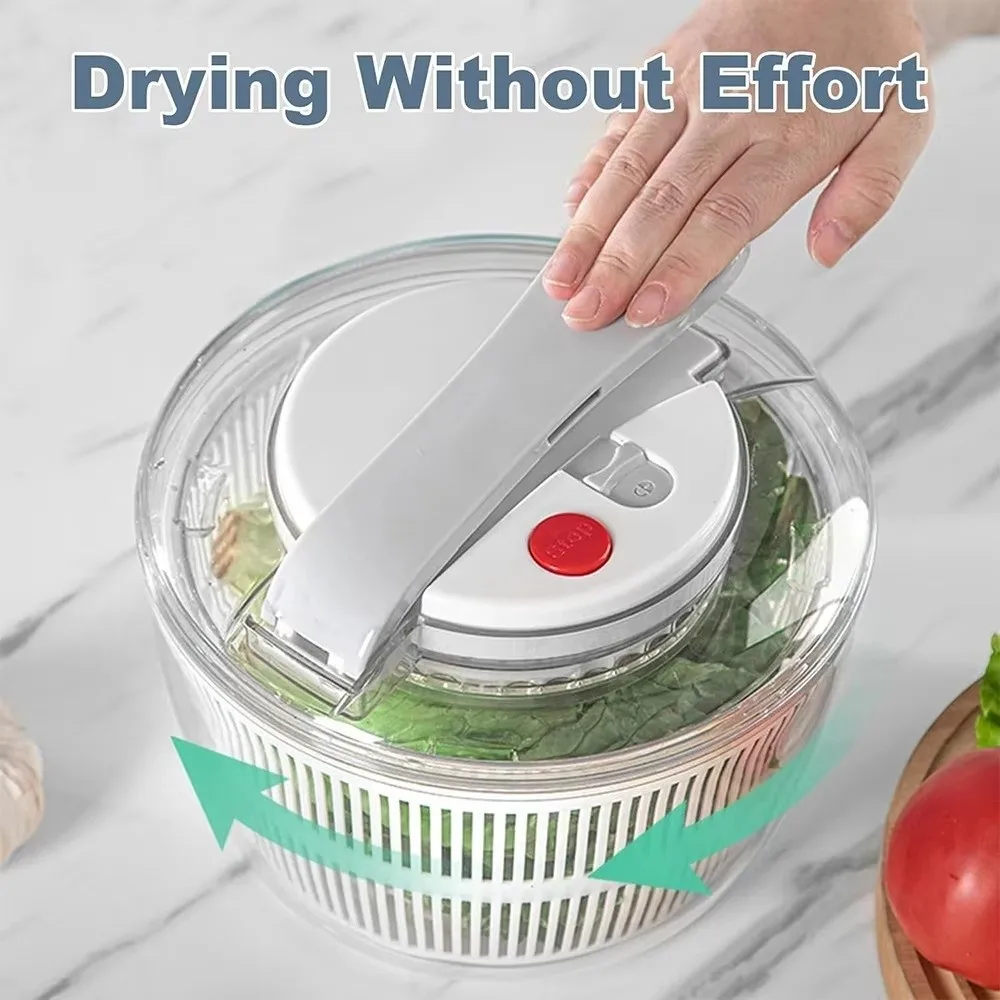 3 L Capacity Vegetable Salad Spinner Quick Spin Press-type Vegetable Washer Household Lettuce Leaf Dehydrator Kitchen Use
3 L Capacity Vegetable Salad Spinner Quick Spin Press-type Vegetable Washer Household Lettuce Leaf Dehydrator Kitchen Use