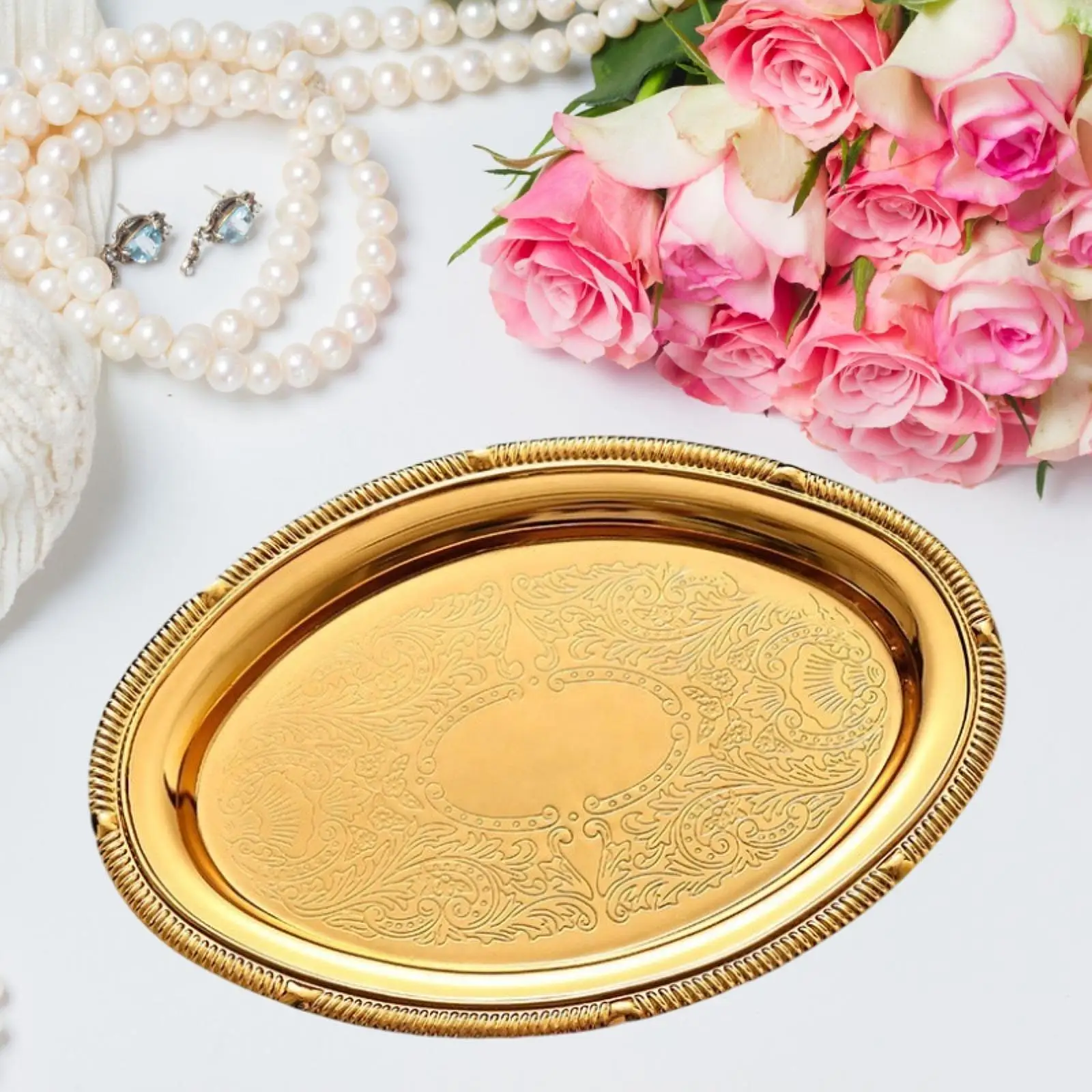 Metal Decorative Serving Tray Photography Prop Trinket Dish Storage Tray for Living Room Counter Vanity Restaurant Decoration
Metal Decorative Serving Tray Photography Prop Trinket Dish Storage Tray for Living Room Counter Vanity Restaurant Decoration