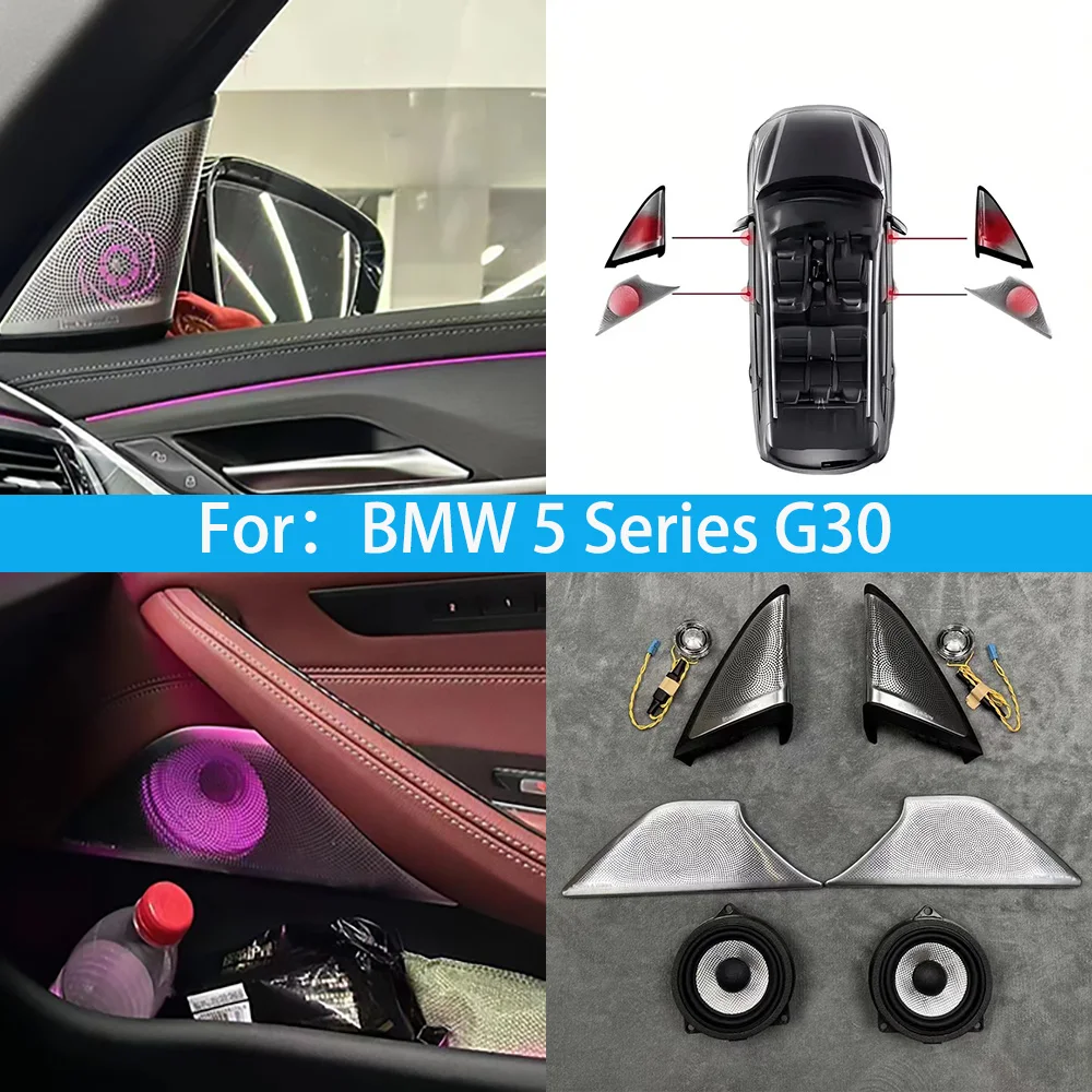 LED Illuminated Speaker Cover 8-Piece Set For BMW 5 Series G30 G38 Car Midrange Tweeter Music Stereo Speaker Ambient Lighting
LED Illuminated Speaker Cover 8-Piece Set For BMW 5 Series G30 G38 Car Midrange Tweeter Music Stereo Speaker Ambient Lighting