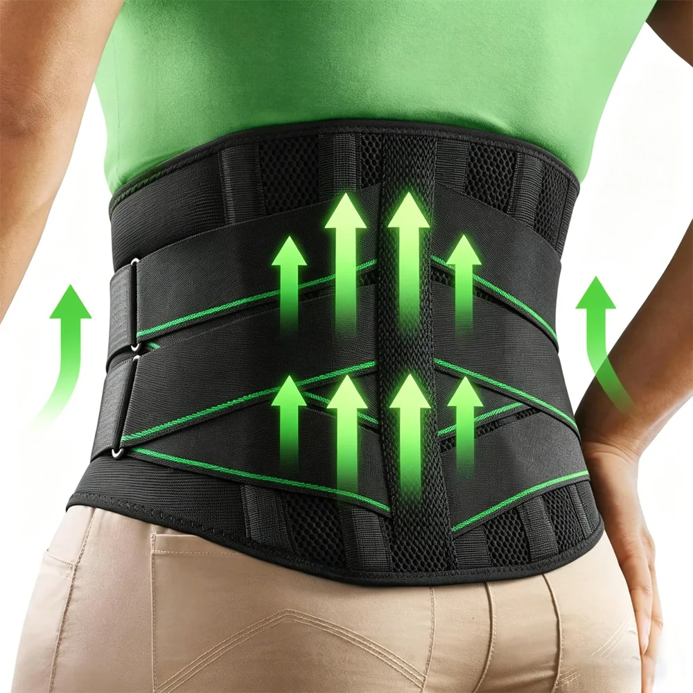 Back Brace for Lower Back Pain Relief, Breathable Lumbar Support with 7 Metal Stays,Unisex for Sciatica Herniated Disc Scoliosis
Back Brace for Lower Back Pain Relief, Breathable Lumbar Support with 7 Metal Stays,Unisex for Sciatica Herniated Disc Scoliosis