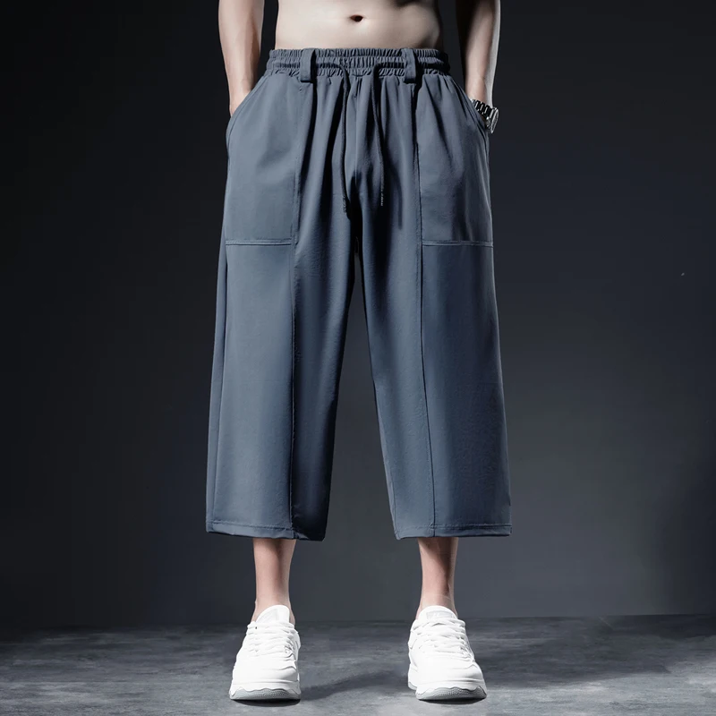 Men's Ice Silk Sport Pants Seven-Eight ort Pants Elastic Loose Fit plus Size Urban Sle Summer Faion Basic Color
Men's Ice Silk Sport Pants Seven-Eight ort Pants Elastic Loose Fit plus Size Urban Sle Summer Faion Basic Color