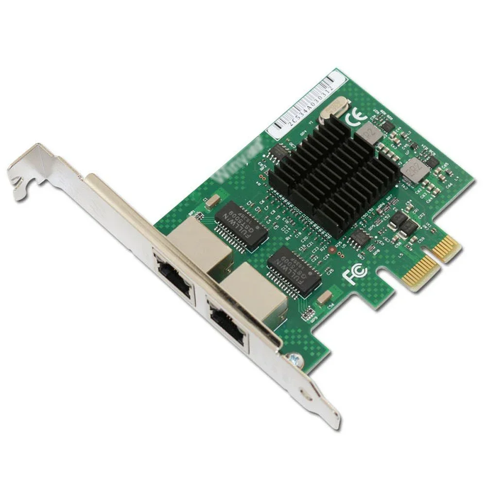 E575T2 Dual-port PCI-E X1 Gigabit Ethernet Network Card 10/100/1000Mbps LAN Adapter Controller Wired intel 82575 E1G42ET
E575T2 Dual-port PCI-E X1 Gigabit Ethernet Network Card 10/100/1000Mbps LAN Adapter Controller Wired intel 82575 E1G42ET