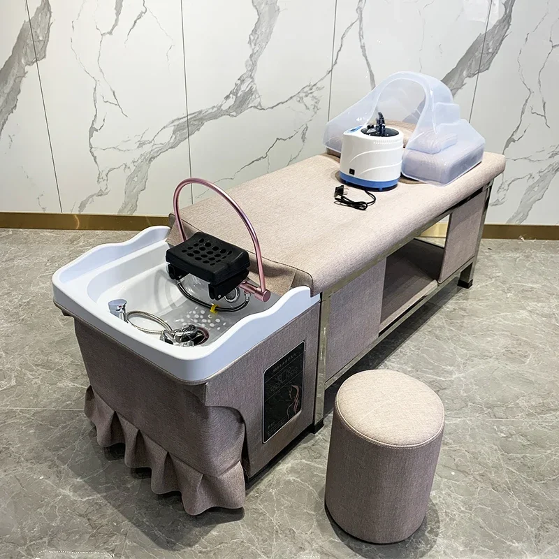 Thai Water Circulation Head Therapy Barber Shop Special Fumigation Head Therapy Barber Shop Shampoo Bed 
Thai Water Circulation Head Therapy Barber Shop Special Fumigation Head Therapy Barber Shop Shampoo Bed