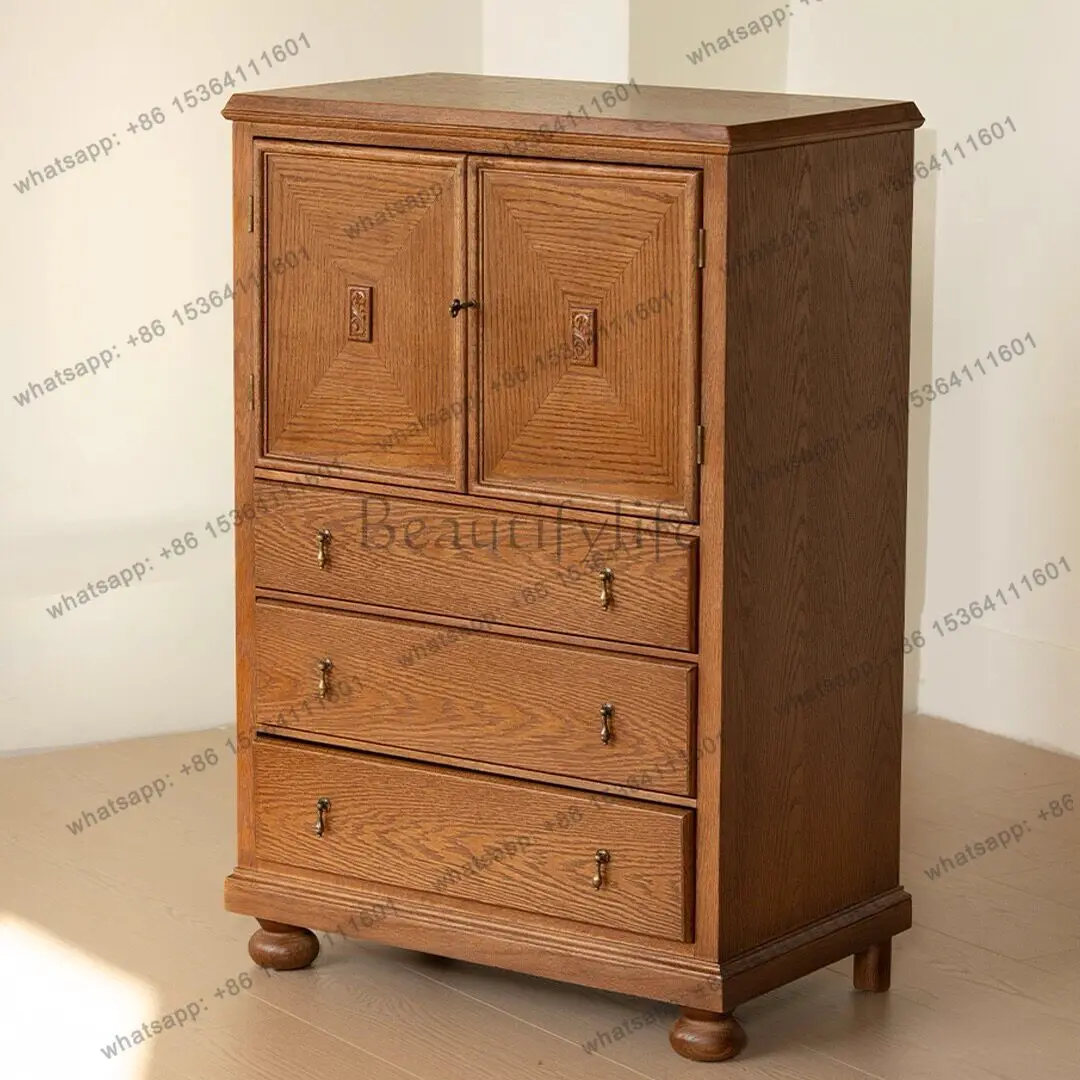 French retro solid wood chest, living room wall storage entrance decorative cabinet
French retro solid wood chest, living room wall storage entrance decorative cabinet