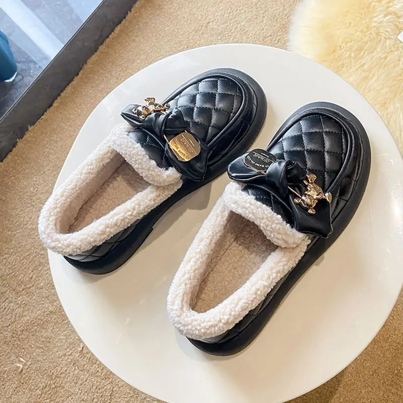 Feerldi Waterproof Fur Moccasins Woman Winter Warm Plush Flats Ladies Beige Black Ballet Shoes Cold-resistant Plush Loafers
Feerldi Waterproof Fur Moccasins Woman Winter Warm Plush Flats Ladies Beige Black Ballet Shoes Cold-resistant Plush Loafers