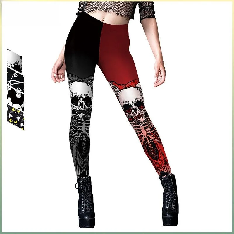 Женские брюки для йоги на Хэллоуин, облегающие брюки с базовым слоем, длинные брюки с эластичной резинкой на талии, нейлоновый полиэстер с принтом 
Женские брюки для йоги на Хэллоуин, облегающие брюки с базовым слоем, длинные брюки с эластичной резинкой на талии, нейлоновый полиэстер с принтом