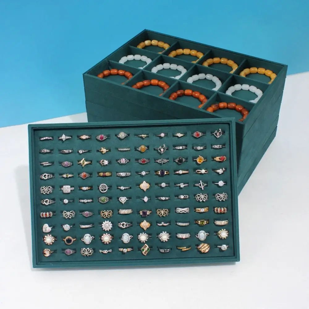 High Quality Velvet Jewelry Storage Tray Large Capacity Green Jewelry Organizer One Layer Bracelet Storage Plate Jewelry Display
High Quality Velvet Jewelry Storage Tray Large Capacity Green Jewelry Organizer One Layer Bracelet Storage Plate Jewelry Display