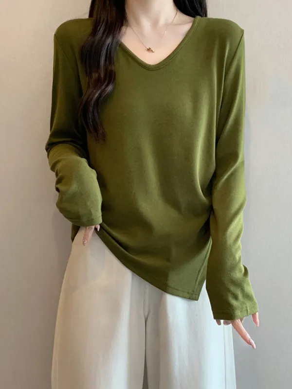 Slim Fit Long Sve V-Ne T-irt Women's Spring Early Large Size Dstring Asymmetrical Korean Sle Breathable Comfortable
Slim Fit Long Sve V-Ne T-irt Women's Spring Early Large Size Dstring Asymmetrical Korean Sle Breathable Comfortable